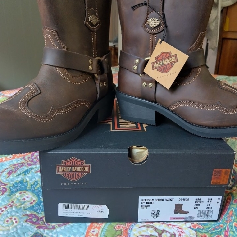 Harley-Davidson Brown Leather Boots